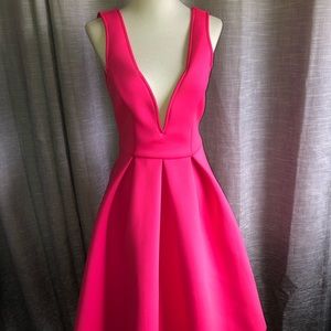 Pretty in Pink scuba midi dress